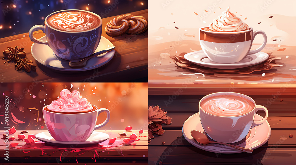 Obraz premium cup of coffee and cake