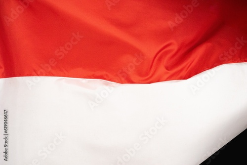 Wavy Indonesian flag banner background