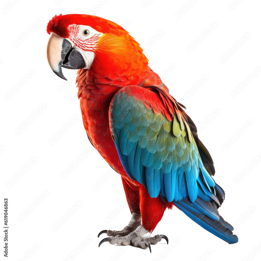 Parrot isolated on transparent background