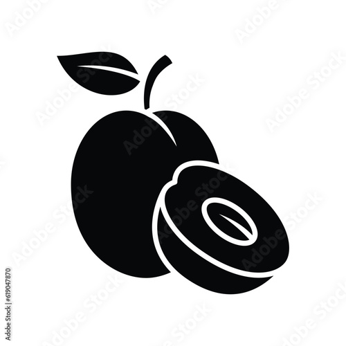 plum icon vector design template in white background