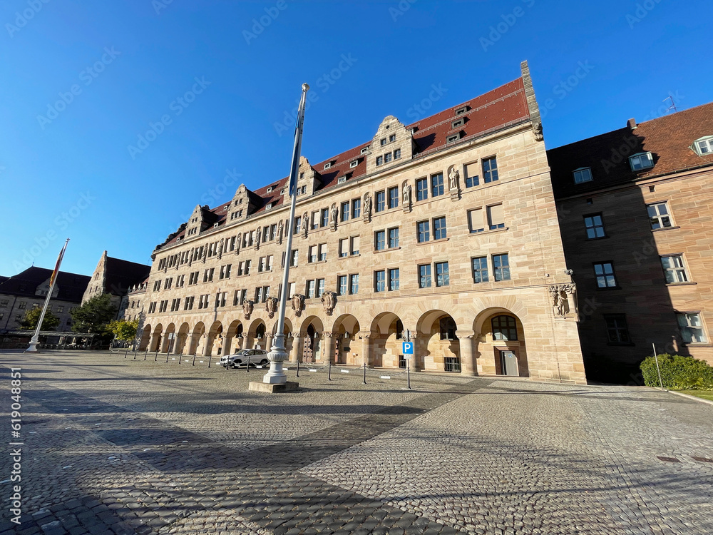 Gebäude vom Justizpalast in Nürnberg, Bayern
