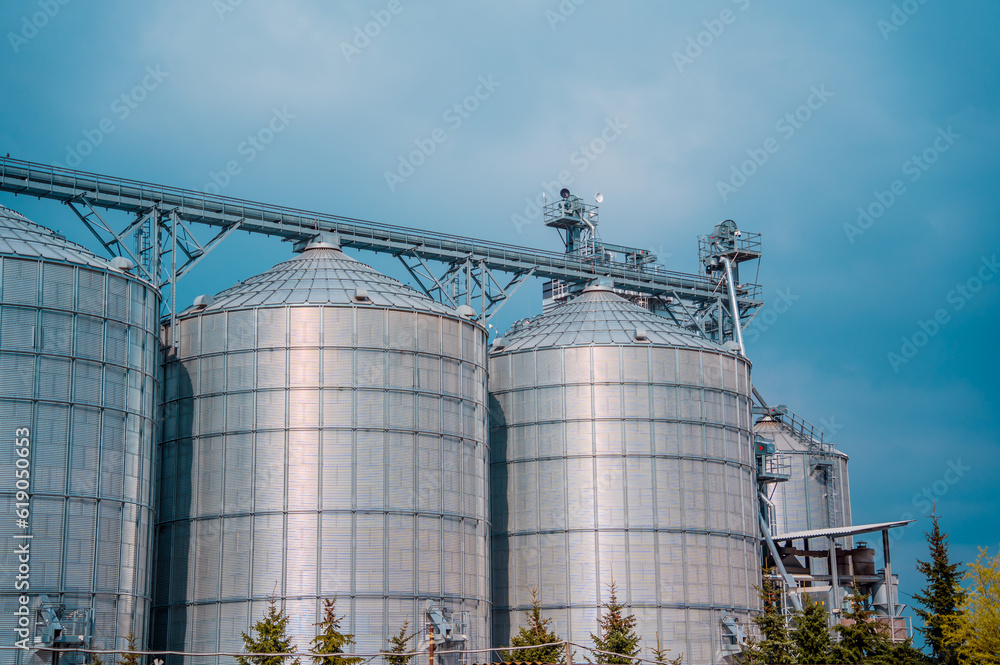 Storage tanks cultivated agricultural crops processing plant