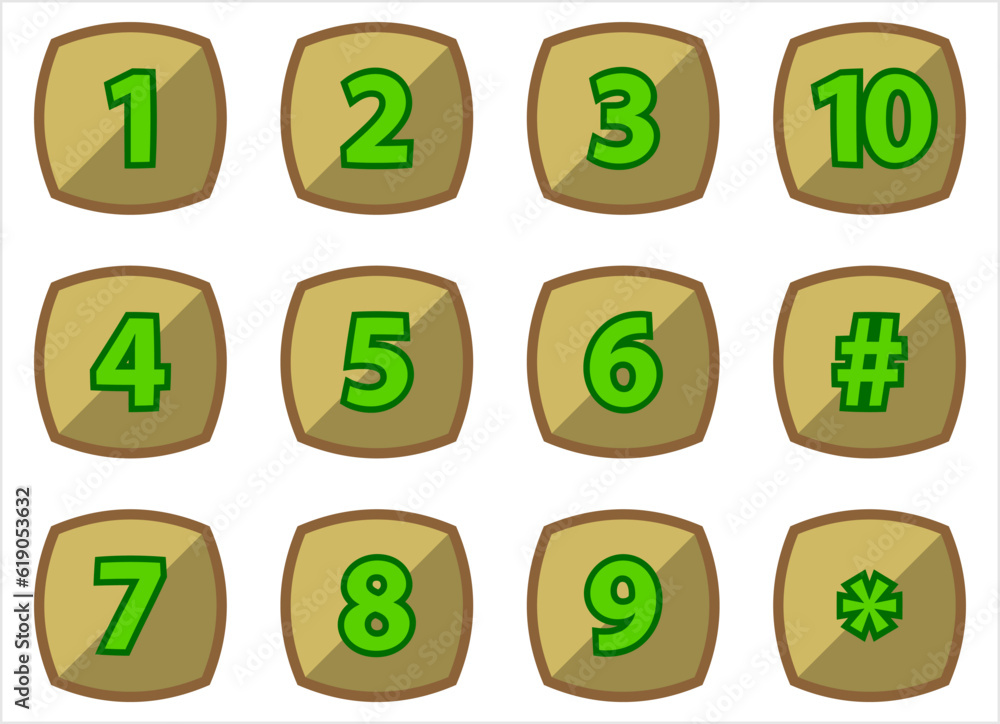 Number Center Aligned Inside Rectangle One To Ten Y_2212002 Number Center Aligned Inside Rectangle One To Ten Y_2212002