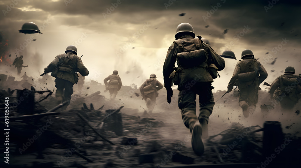 © Prasanth - soldiers on the battlefield in world war ii © Prasanth - soldiers on the battlefield in world war ii