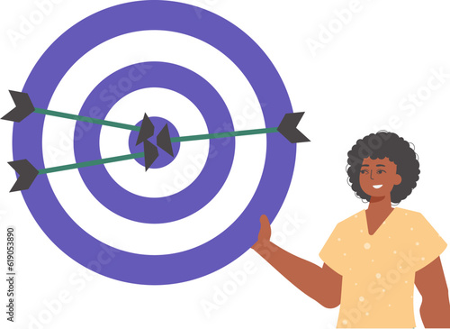 The derision holds in his spend a devour with arrow that hit the attentiveness on. Trendy style, Vector Illustration