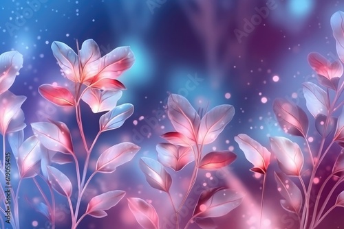 Abstract art flowers background for web design  Generative AI