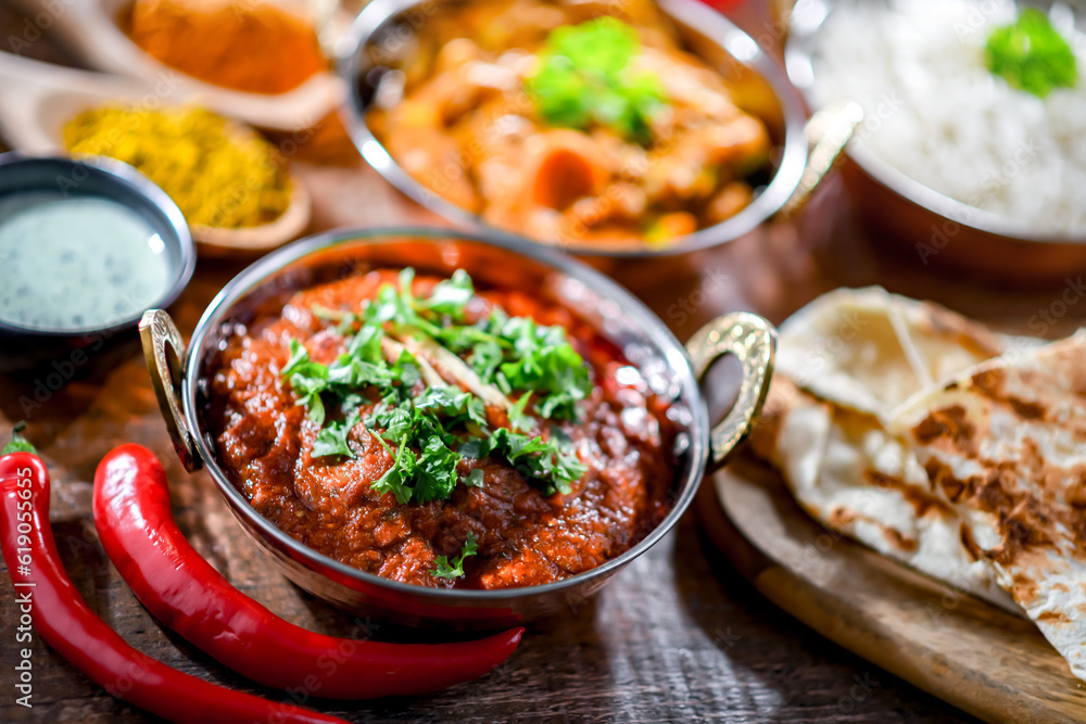 Hot madras paneer and vegetable masala with rice Hot madras paneer and vegetable masala with rice