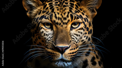 Headshot of jaguar portrait. Generative Ai