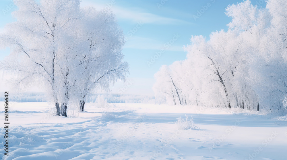 Winter Wonderland, Snowy Landscapes. Generative Ai Winter Wonderland, Snowy Landscapes. Generative Ai