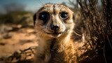 Get ready to be charmed by the curious nature of a meerkat as it pops out of its burrow! 