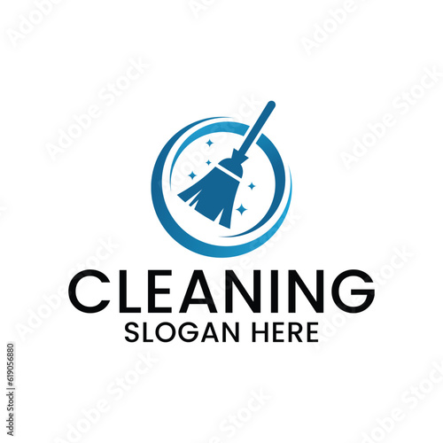 cleaning service logo and template vector, suitable for your company