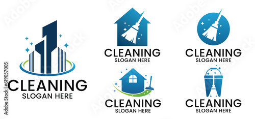 cleaning service logo and template vector, suitable for your company
