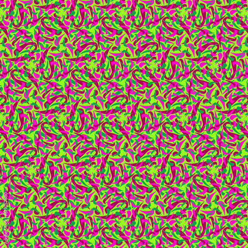 Bold vividt pink magenta yellow green mosaic shapes in motion Bright abstract geometric fabric pattern