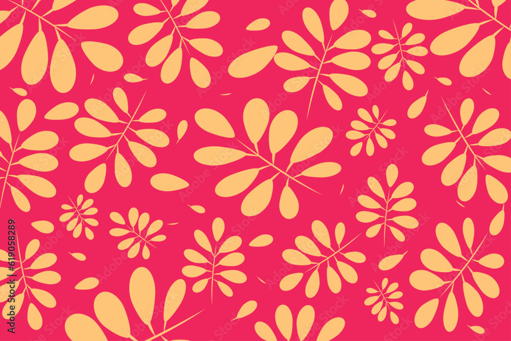 custom made wallpaper toronto digitalAbstract simply background with natural leaves lines, summer theme - stock illustration
