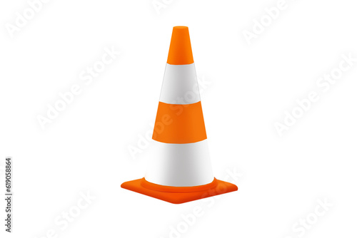 Tableau sur toile traffic cone isolated