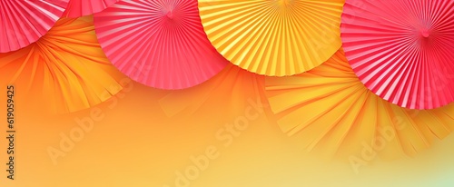 abstract background illustration of paper craft umbrella from top view  Generative Ai