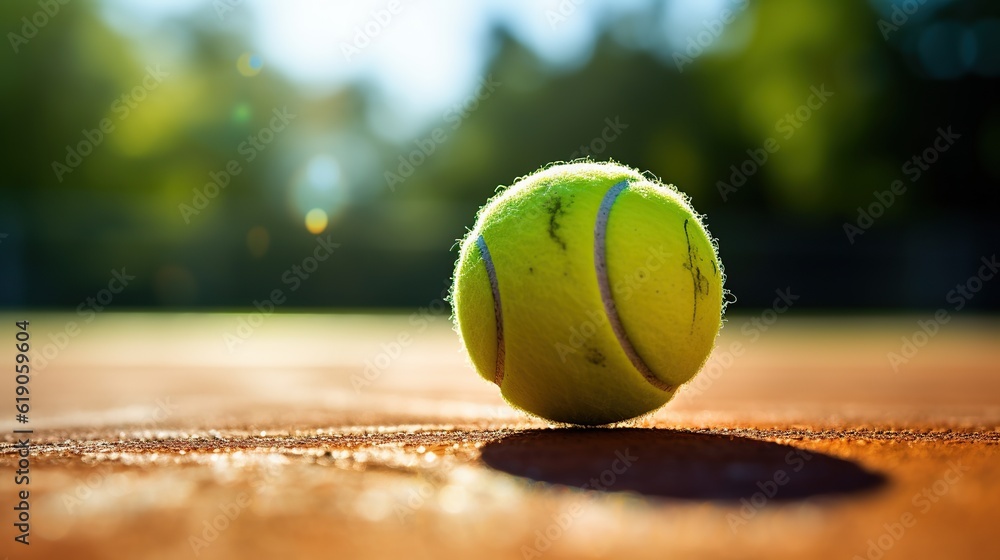 tennis ball on the tennis court