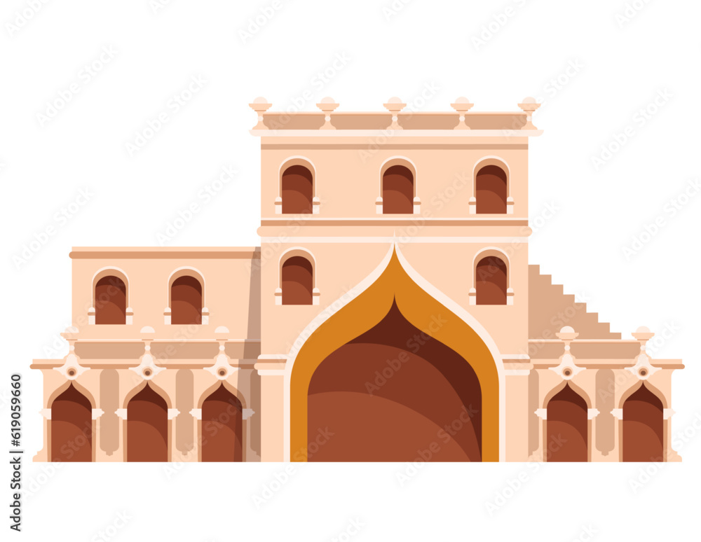 Vetor de Arab palace vector illustration. Cartoon isolated ancient ...