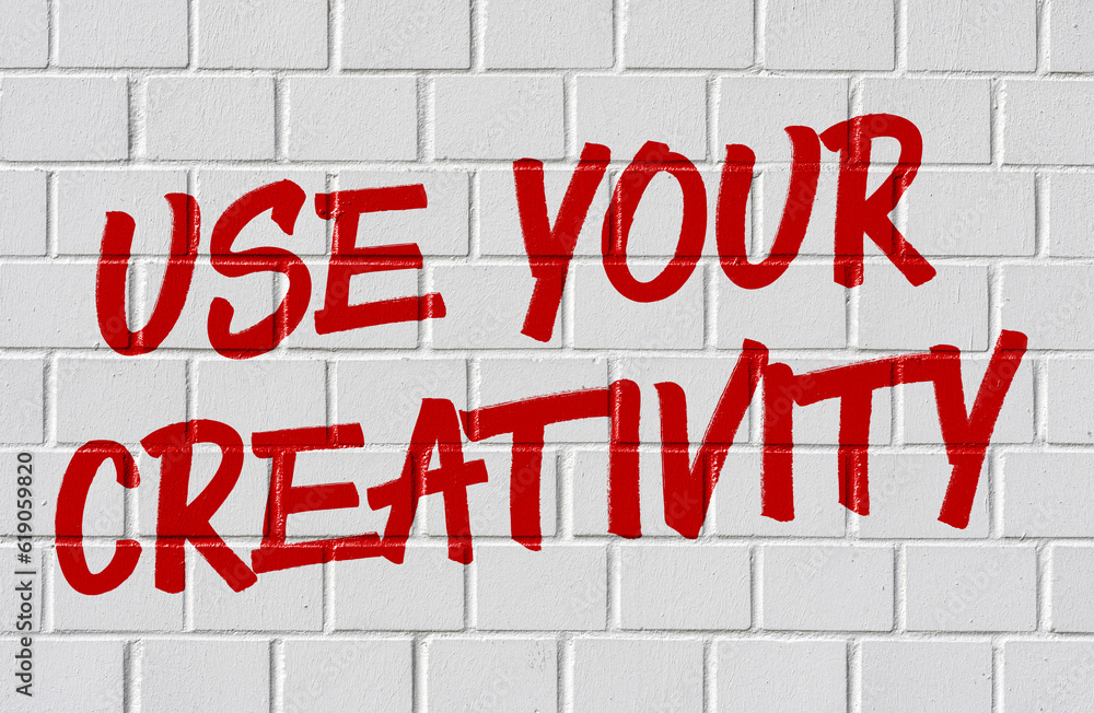  Graffiti on a brick wall - Use your creativity