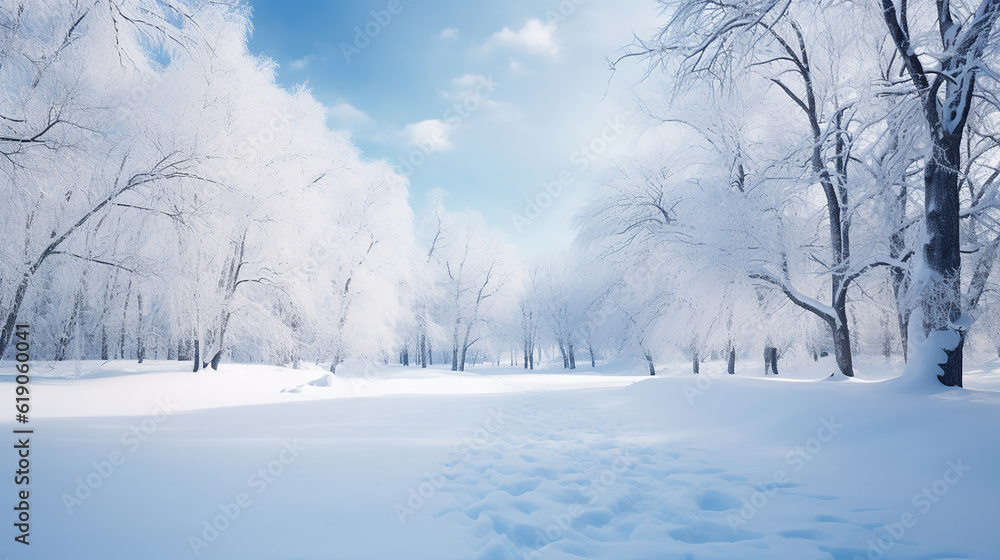 Winter Wonderland, Snowy Landscapes. Generative Ai Winter Wonderland, Snowy Landscapes. Generative Ai