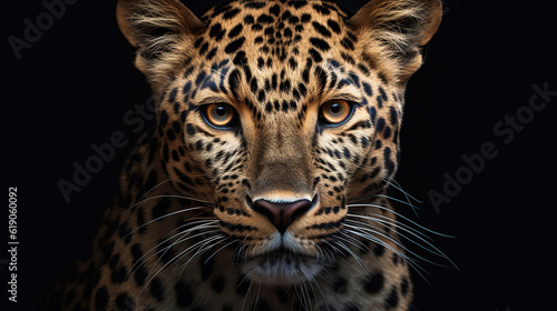 Headshot of jaguar portrait. Generative Ai