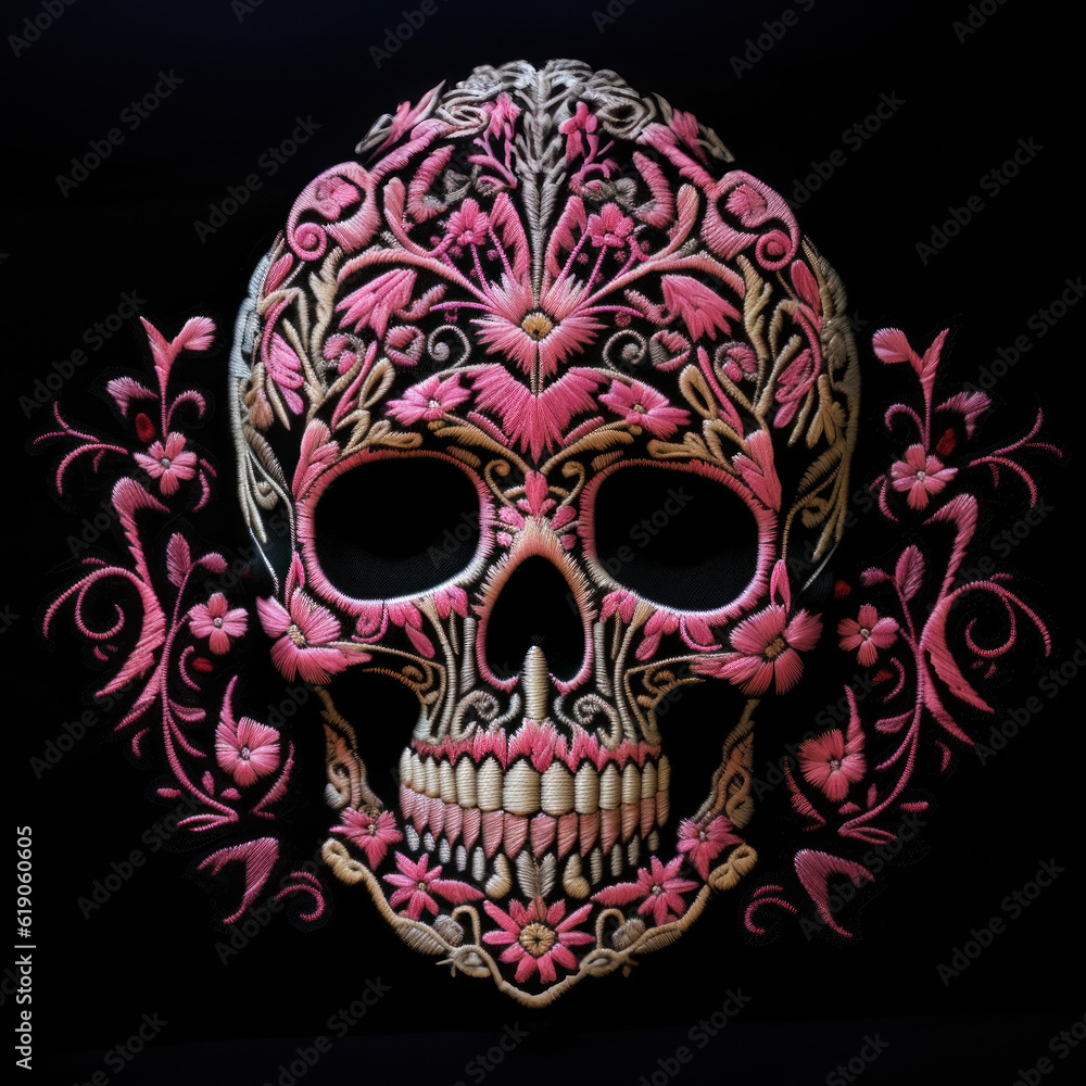 Embroidered Skull