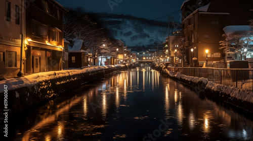 Step into the enchanting atmosphere of Otaru's Canal District, where a charming canal meanders through the heart of the city, lined with historic buildings that whisper tales of bygone eras.