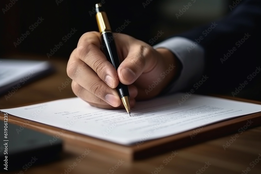 signing a document signing a document
