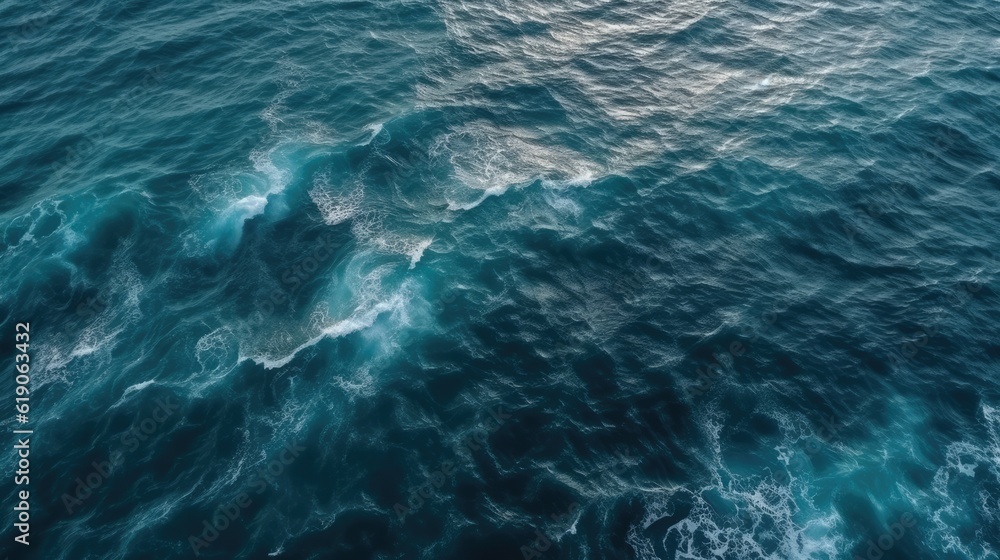 Ocean surface with soft foam ripples. Generative ai composite. Ocean surface with soft foam ripples. Generative ai composite.