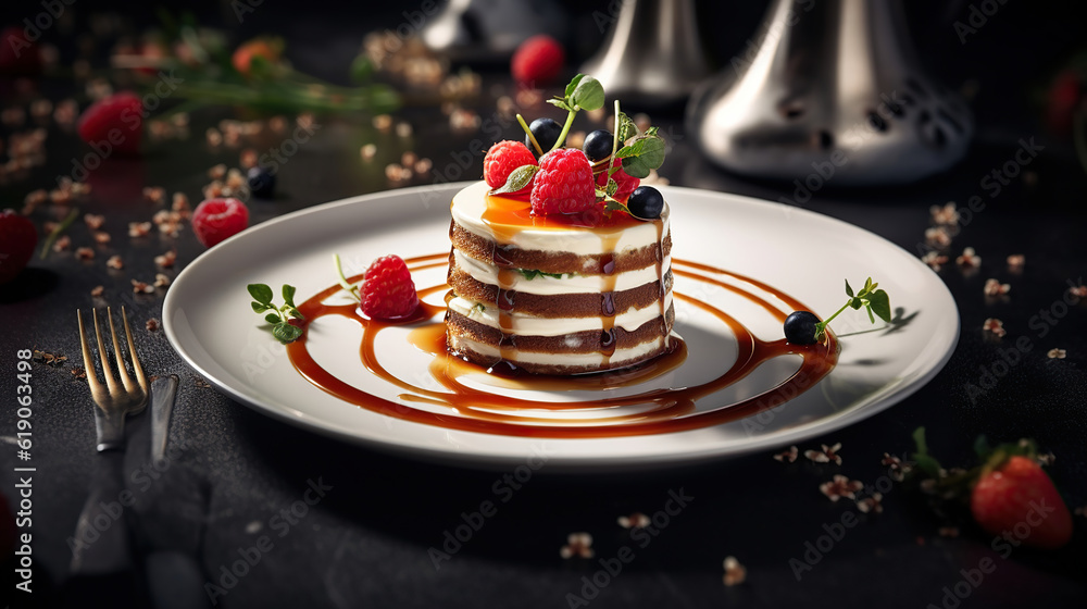Delicious Food Plating, Culinary Artistry. Generative Ai Delicious Food Plating, Culinary Artistry. Generative Ai