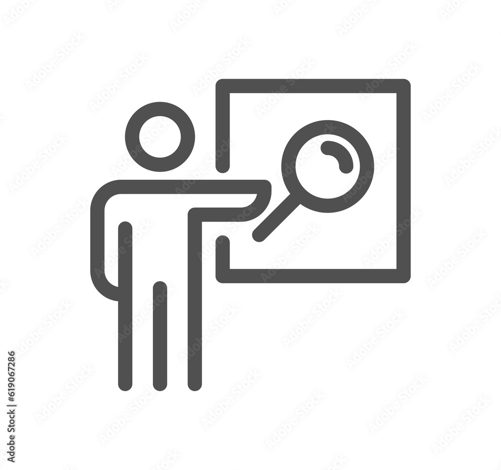Inspection related icon outline and linear symbol.
Inspection related icon outline and linear symbol.