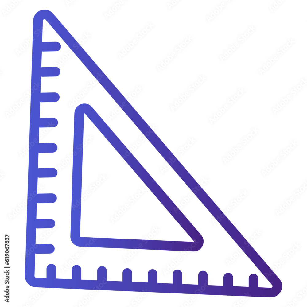 triangle ruler gradient icon 
