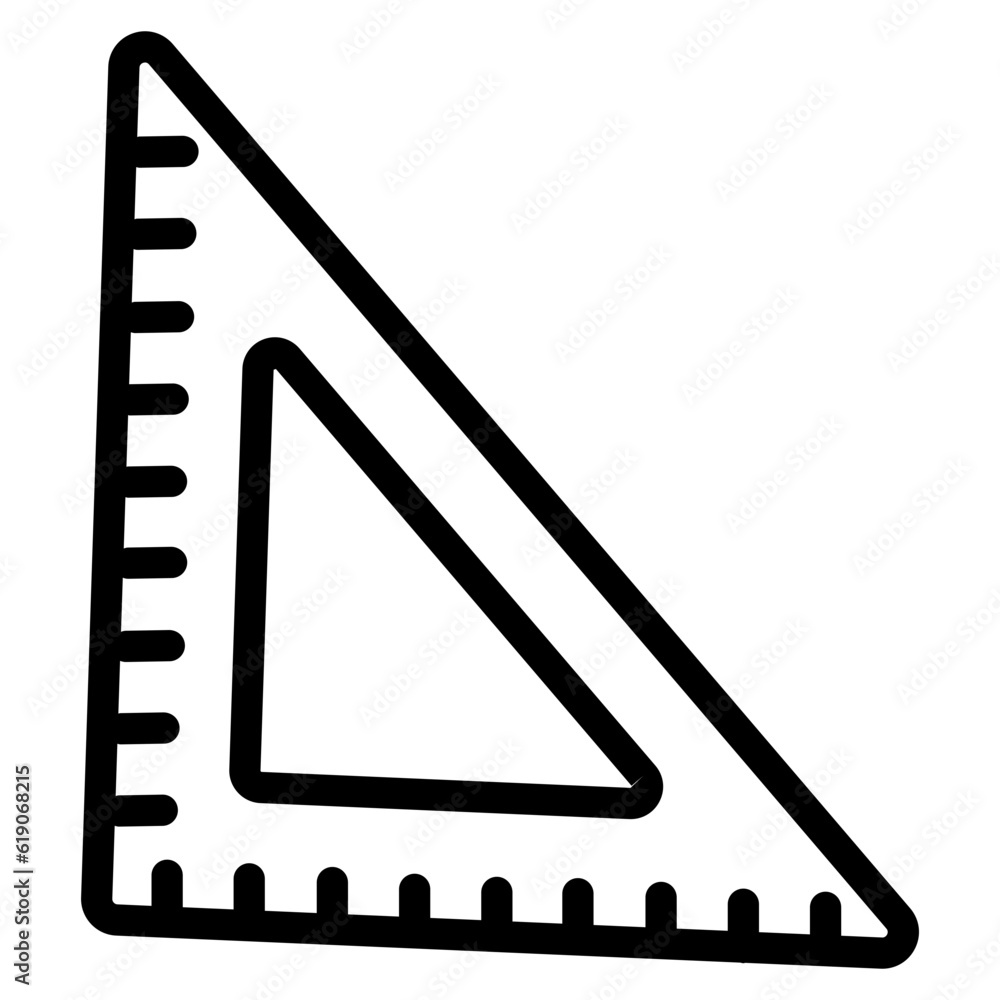 triangle ruler line icon 
