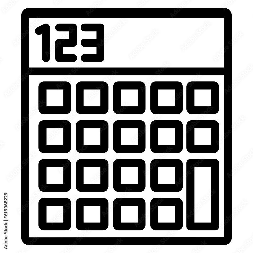 calculator line icon calculator line icon