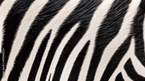 Zebra skin texture background. AI generated.
