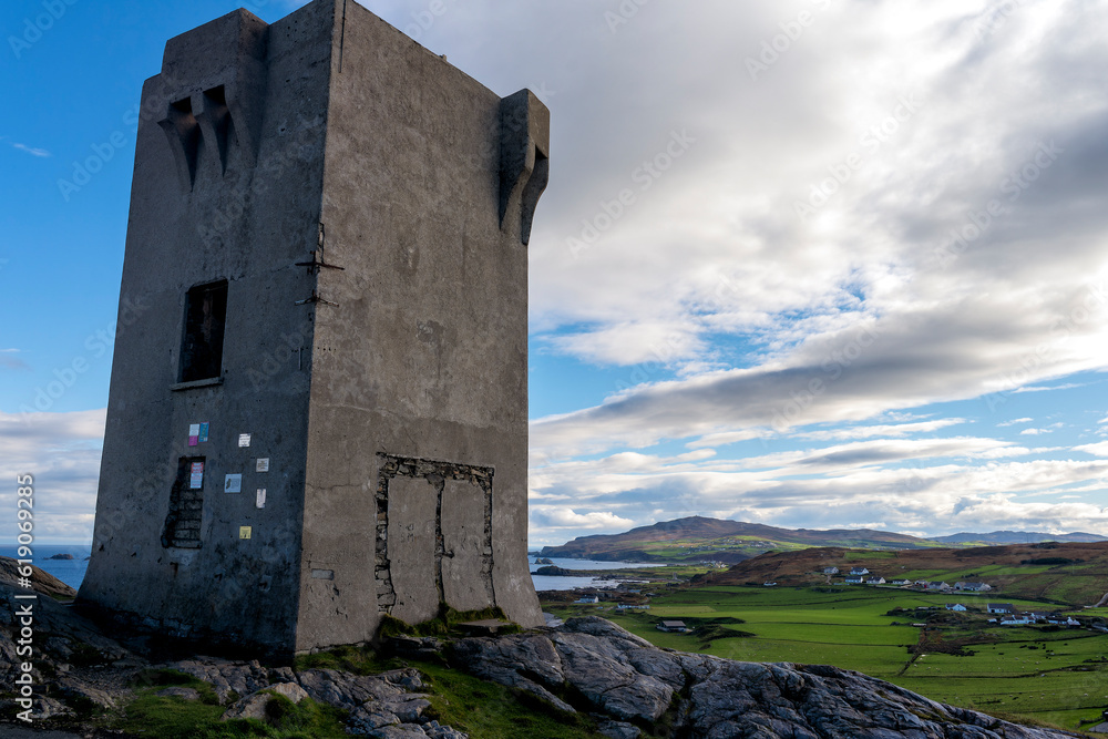 View of Malin Head, the northernmost point of Ireland, boasting stunning natural beauty and rugged coastline View of Malin Head, the northernmost point of Ireland, boasting stunning natural beauty and rugged coastline