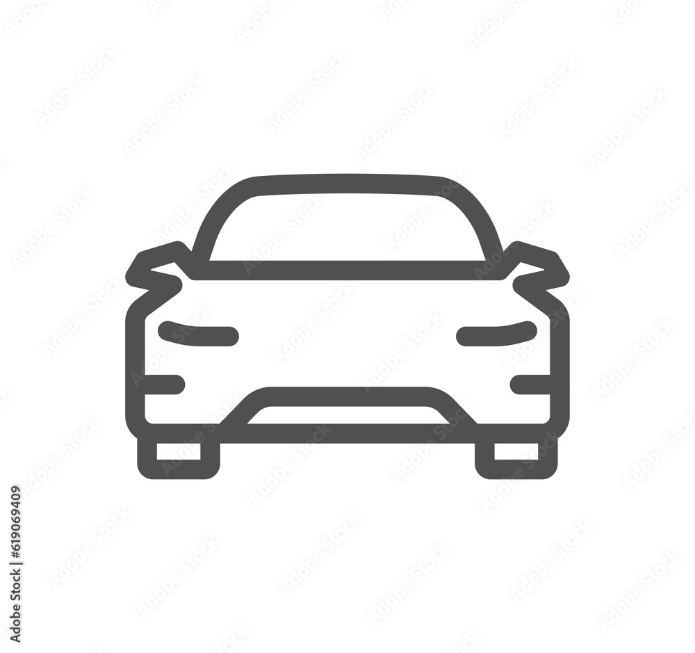 Car related icon outline and linear symbol.
