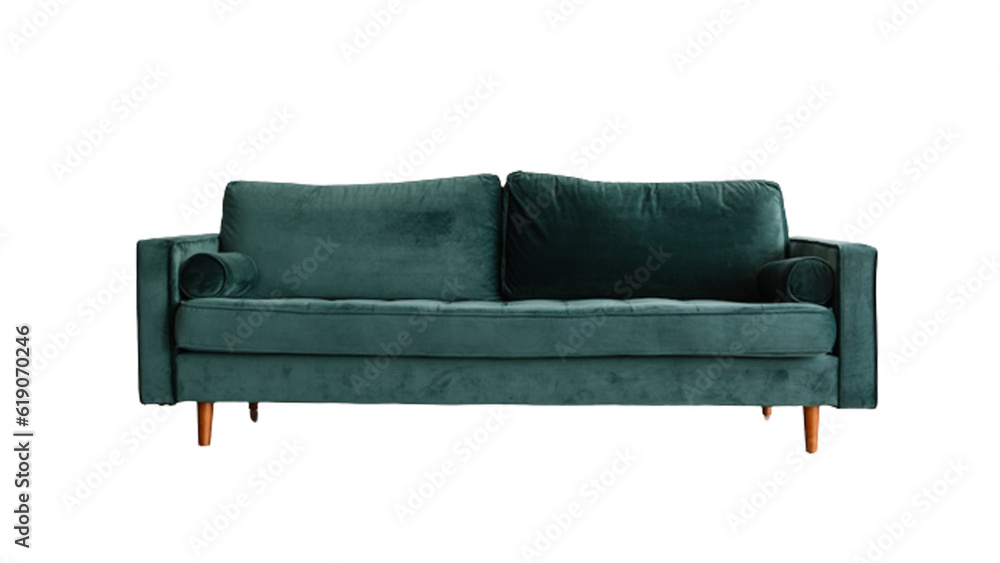blue green sofa isolated on white background blue green sofa isolated on white background