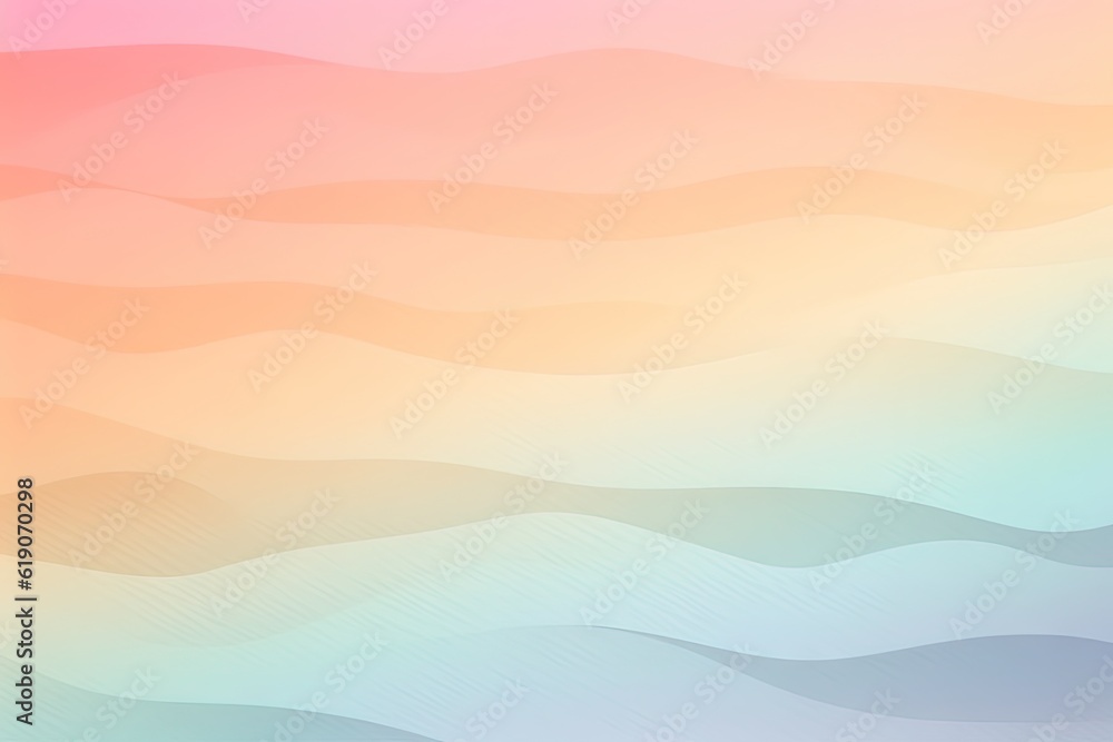 Fototapeta premium A pastel colored background with wavy lines, created with Generative Ai Technology