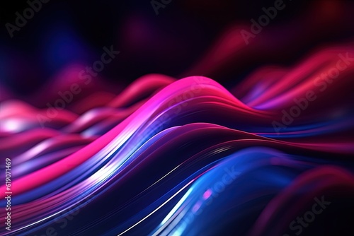 A colorful abstract background with wavy lines, created with Generative Ai Technology