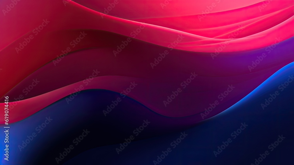 Fototapeta premium vibrant abstract background with wavy red and blue lines, background for presentation, created with Generative Ai Technology