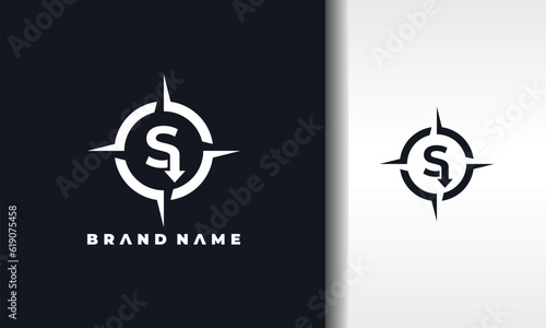 letter S south compass logo