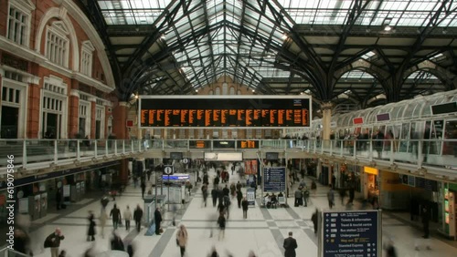 landscape People waiting the train at the station Metro Subway travel trip or commuters trains going to work