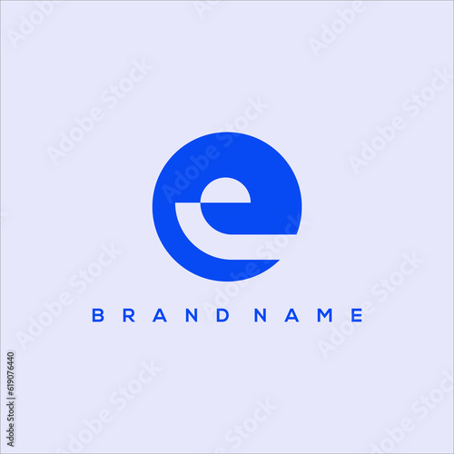 creative e logo vector template