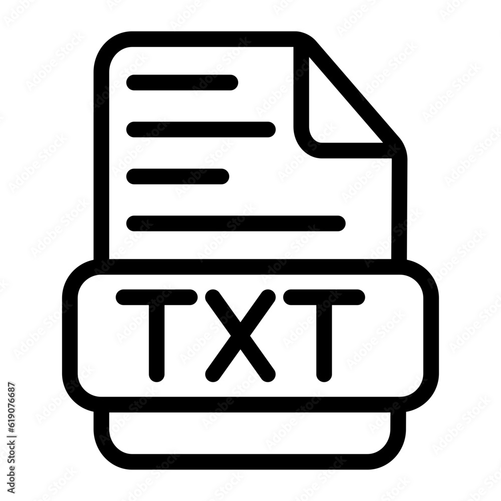 txt file line icon txt file line icon