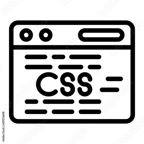 css coding line icon