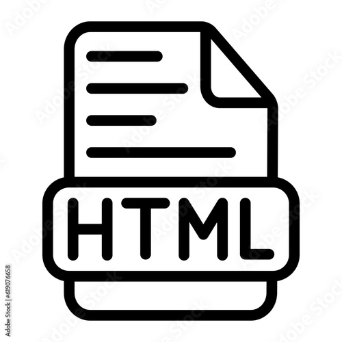 html language line icon