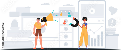 Digital Marketing Team. Ready to use banner