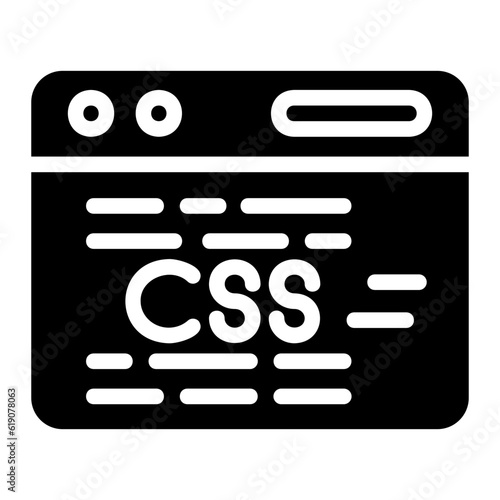 css coding glyph icon