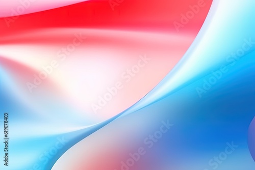 Soft blurred pure color smooth gradient background with red blue white, created with Generative Ai Technology